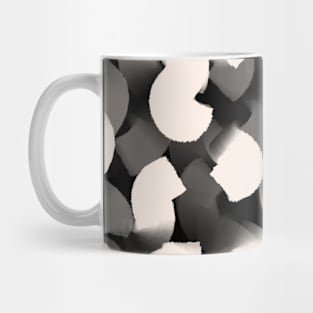 Black and White, Wavy, Brush Stroke Style Mug
